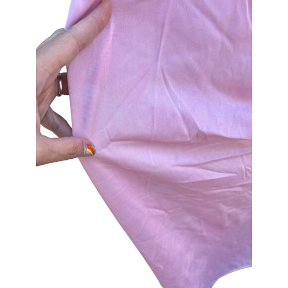 Diane Von Furstenberg Nylon Nightgown Spaghetti Strap Lace Detail Pink MEDIUM 34 - Picture 7 of 7